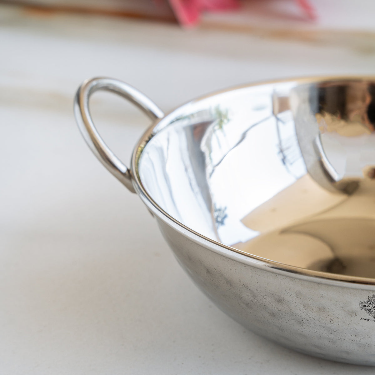 Steel Hammered Kadhai with Plain Handle