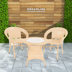 Thyme Outdoor Patio Seating Set 2 Chairs and 1 Table Set