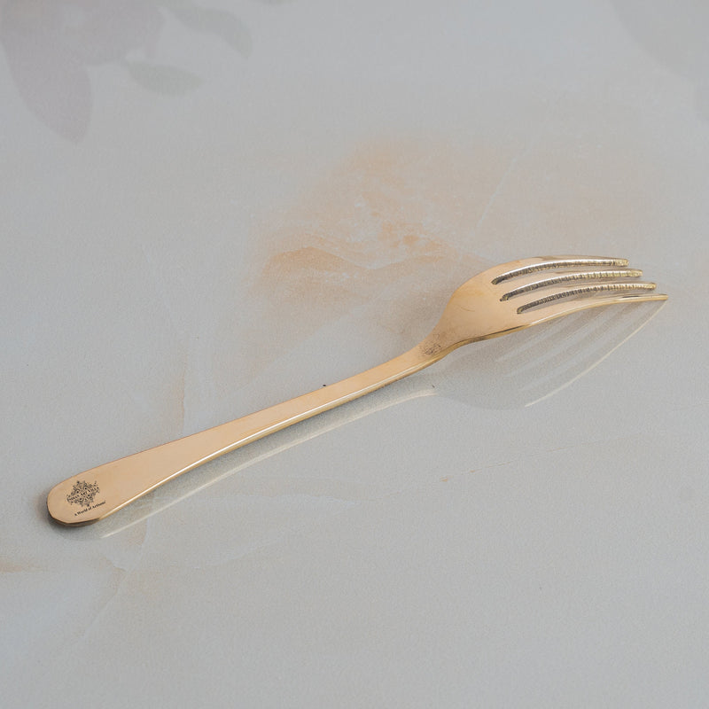 Brass Fork With Bedding Design, Length - 20.32 cm