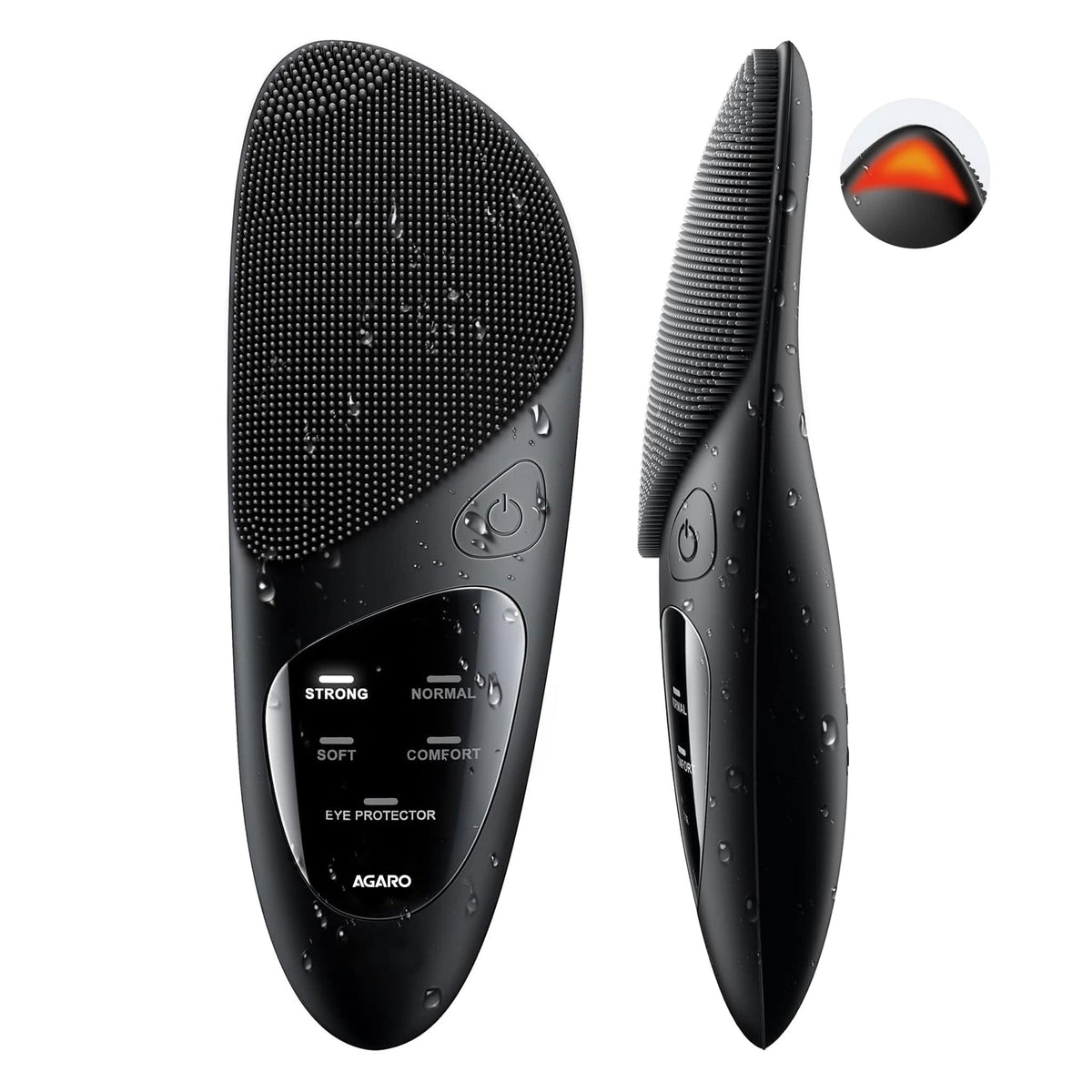 AGARO CM2407 Facial Cleansing Massager with Sonic Vibration Technique, 5 Cleaning Modes, Waterproof, Soft Silicone Brist