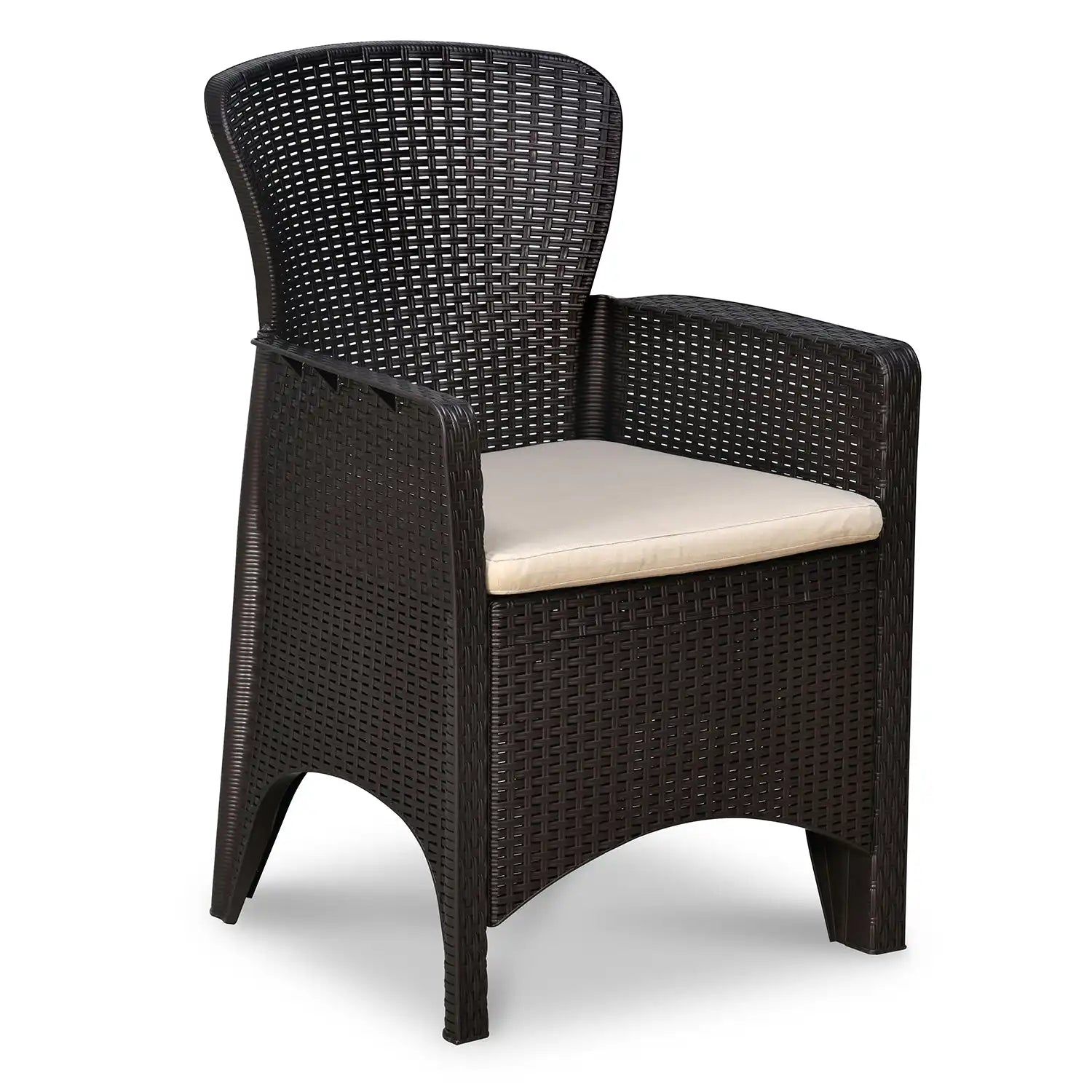 Nilkamal Breeze 2 Seater Balcony Sofa set with Round Center Table with Glass