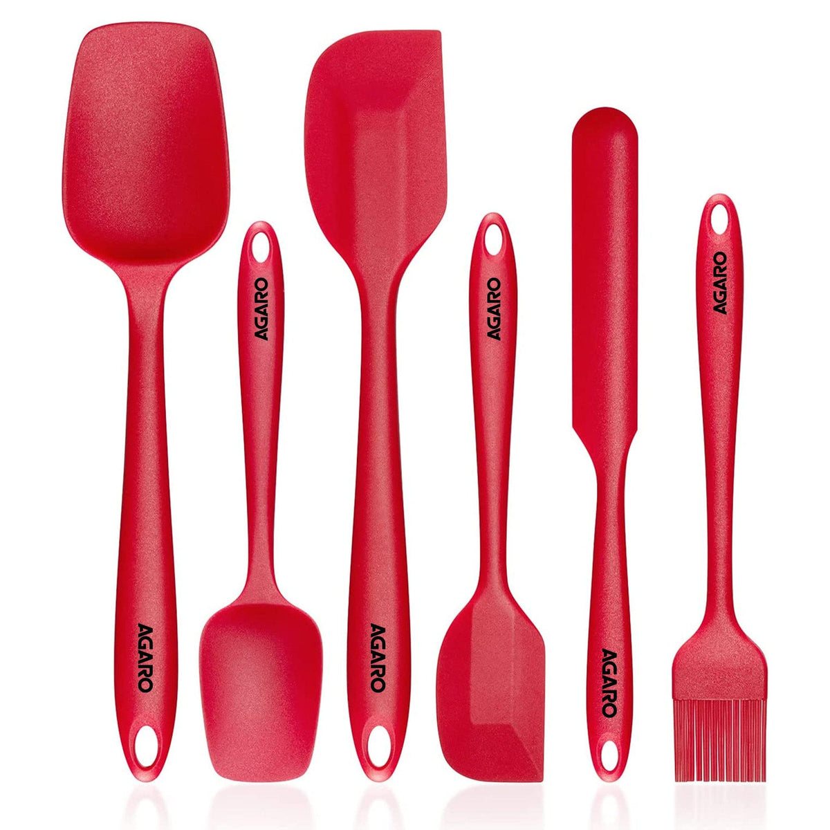 AGARO Deluxe Silicone Spatula Set of 6