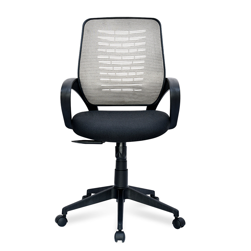 Nilkamal Otis Mid Back Mesh Office Chair (Black & Grey)