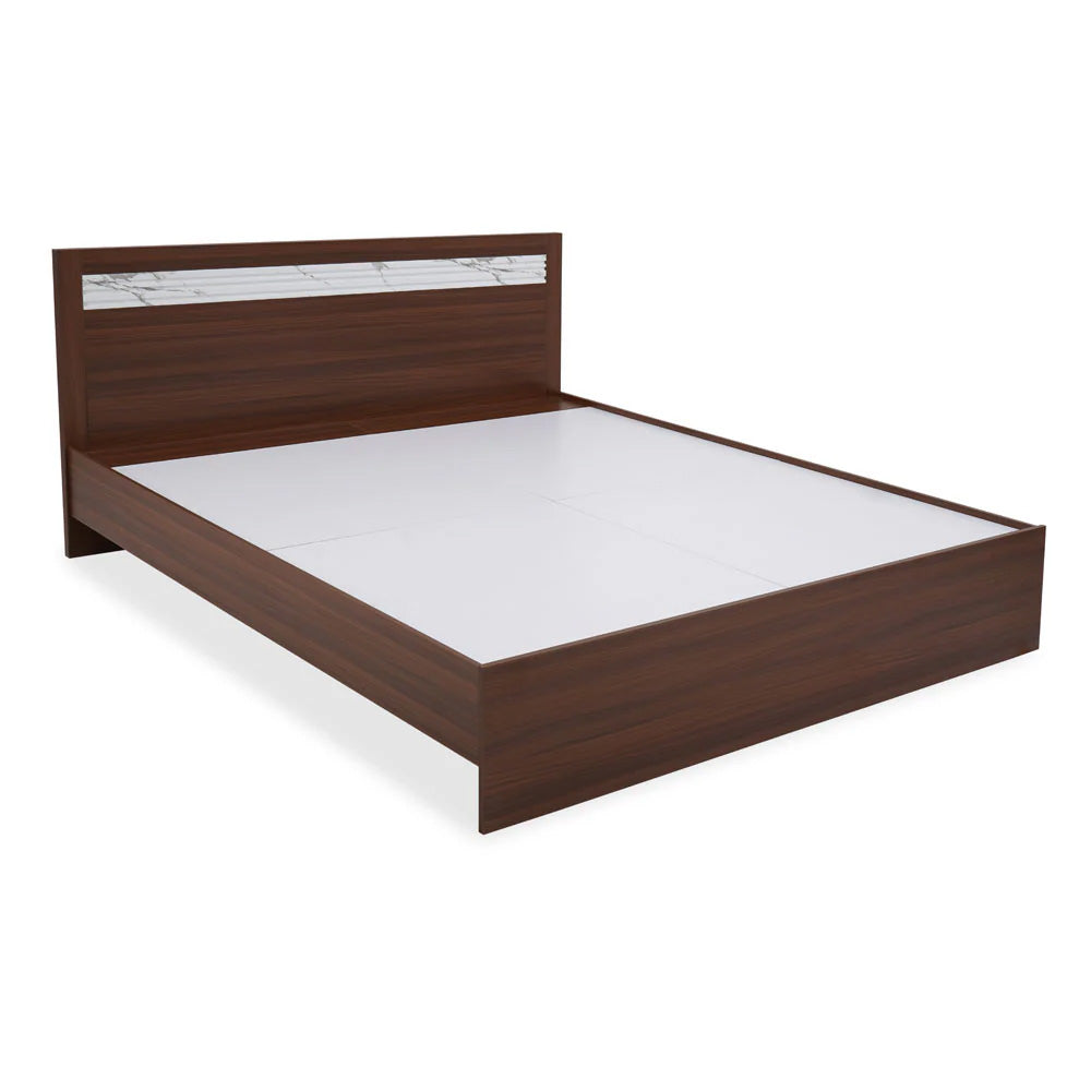 Nilkamal Akin Queen Bed without Storage (Walnut)