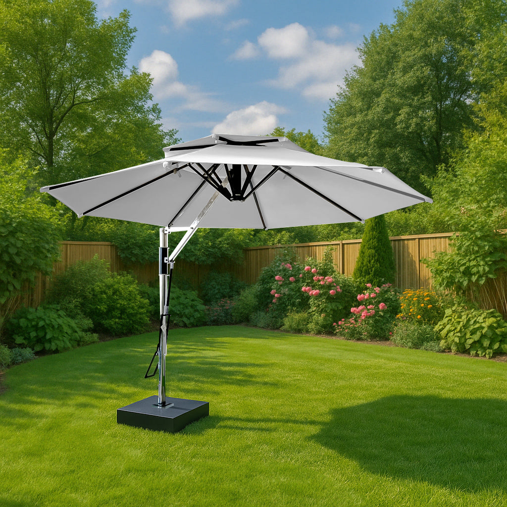 Spina Luxury Side Pole Garden Umbrella With Stand