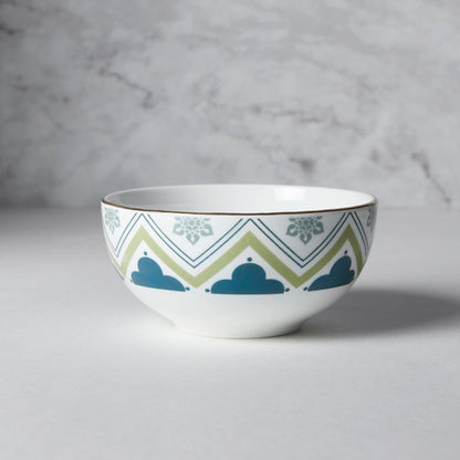 India Circus Grandeur Green Dinner Set (Pack of 20), For Family of 6