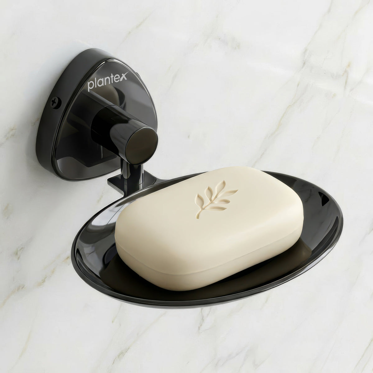 Plantex J4 Stainless Steel Wall Mounted Soap Holder for Bathroom/Soap Holder for Kitchen/Soap Stand for Bathroom/Bathroom Accessories (PVD Black Finish) Angel