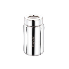 Stainless Steel Airtight & Leak-Proof Canister – Tea, Coffee, Sugar Storage Jar with See-Through Lid |(500ml - 1300ml)