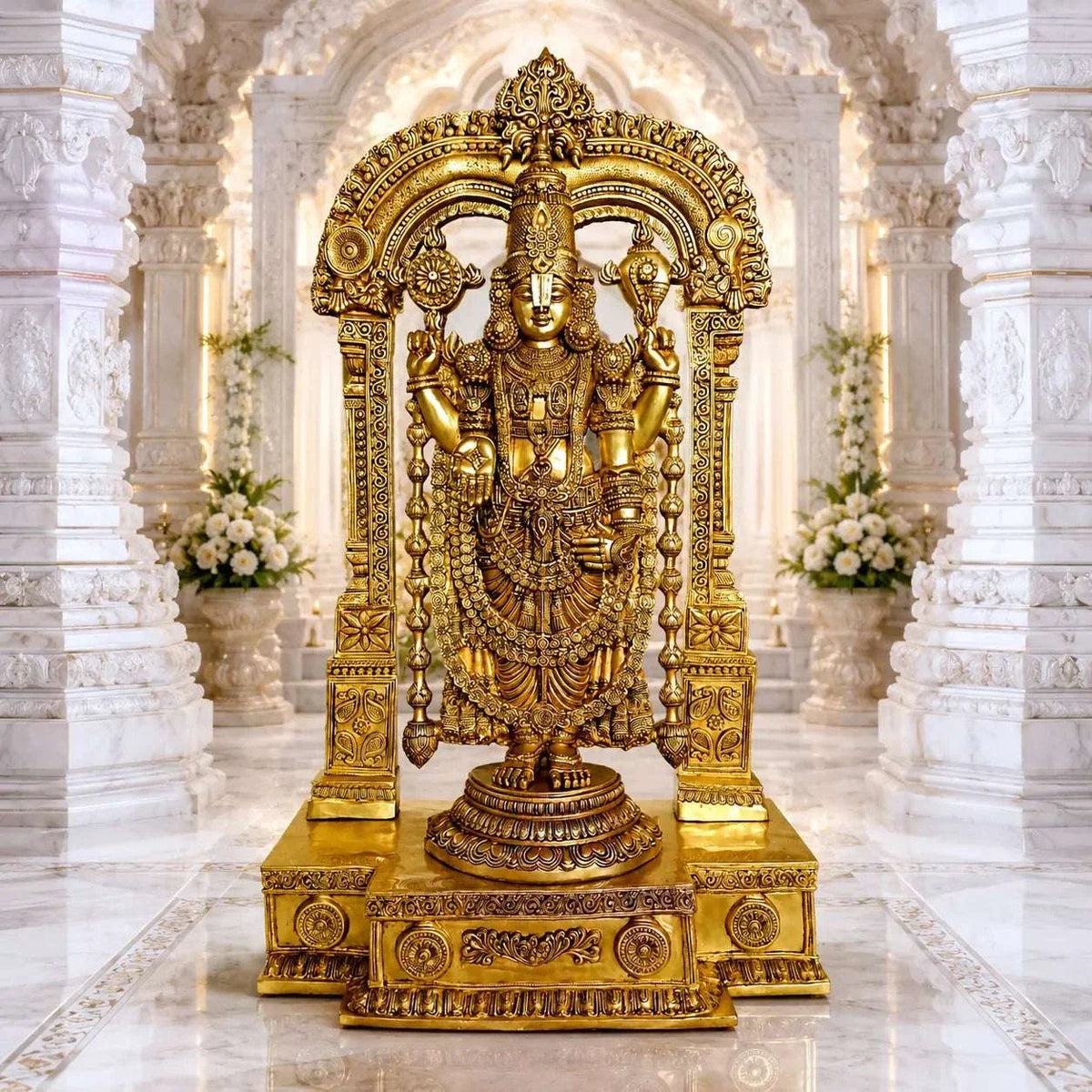 Brass Frame Tirupati Balaji/Venkateshwar Idol (62 Inch)