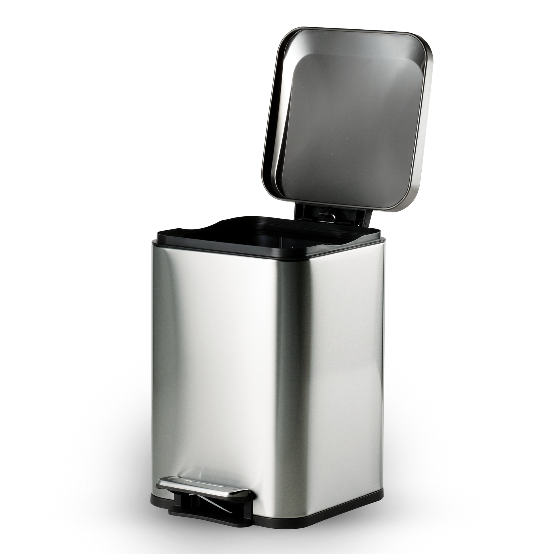 Trash Bin 20 Litre Stainless Steel Pedal Square
