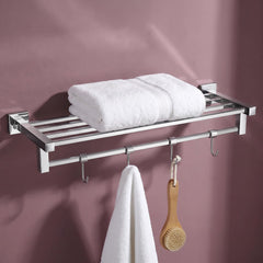 Plantex Heavy-Duty Stainless Steel Towel Rack for Bathroom/Towel Bar/Towel Holder/Bathroom Accessories (24 Inch-Chrome)- Pack of 1, Aqua-1