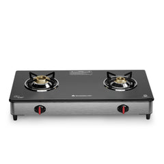 Wonderchef Galaxy 2 Burner Auto Gas Stove | 6mm Toughened Glass | Piezo Auto Ignition | 2 Years Warranty