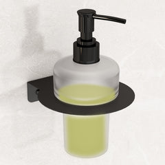 Plantex Liquid Soap Dispenser for Bathroom/Stainless Steel Glass Shampoo Dispenser/Hand wash/Bathroom Accessories - Pack of 1 (Black)-1