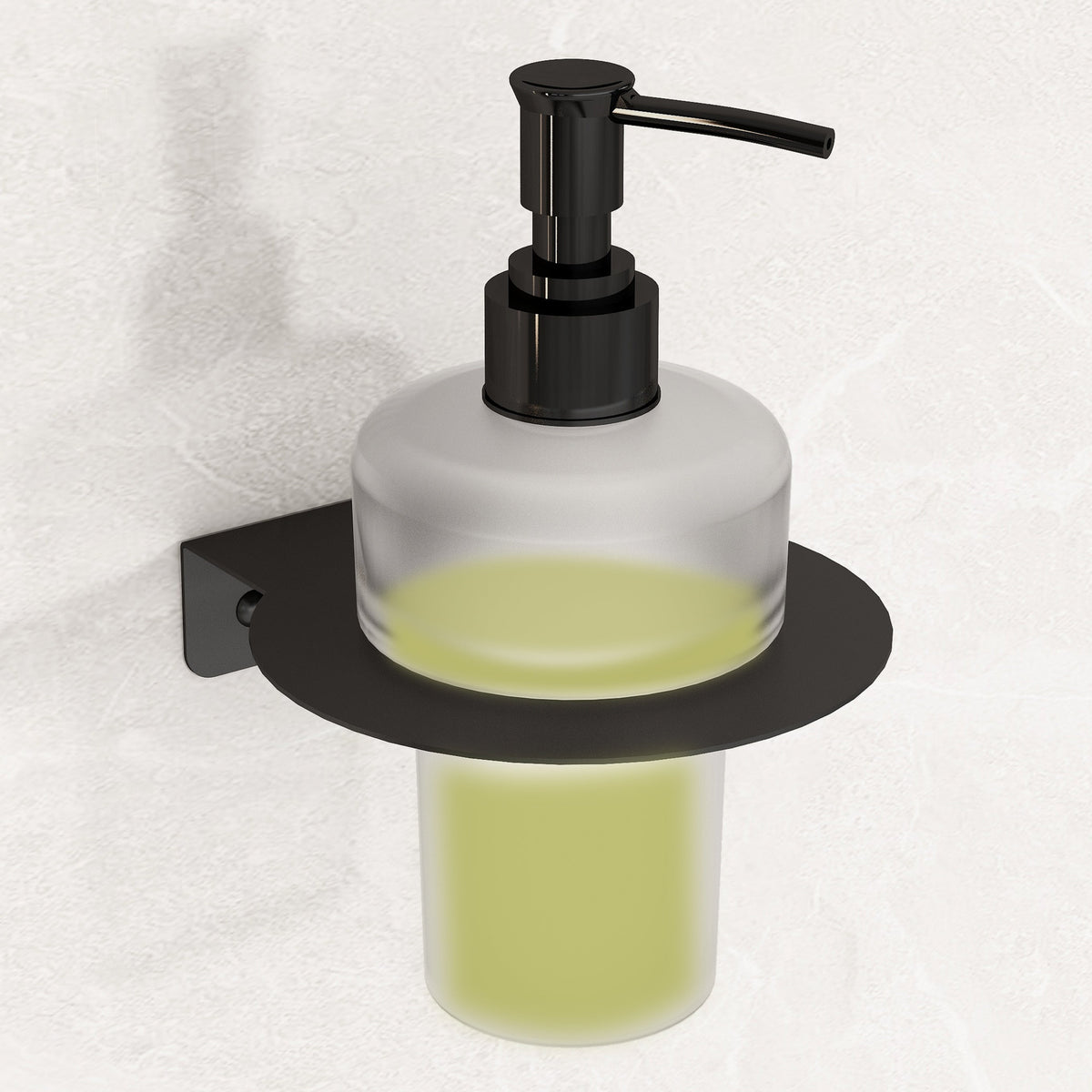 Plantex Liquid Soap Dispenser for Bathroom/Stainless Steel Glass Shampoo Dispenser/Hand wash/Bathroom Accessories - Pack of 1 (Black)