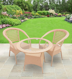 Appu Outdoor Patio Seating Set 2 Chairs and 1 Table Set
