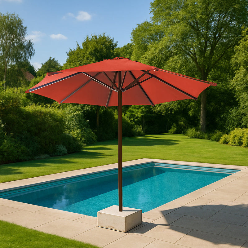 Fiore Luxury Centre Pole Garden Umbrella With Stand