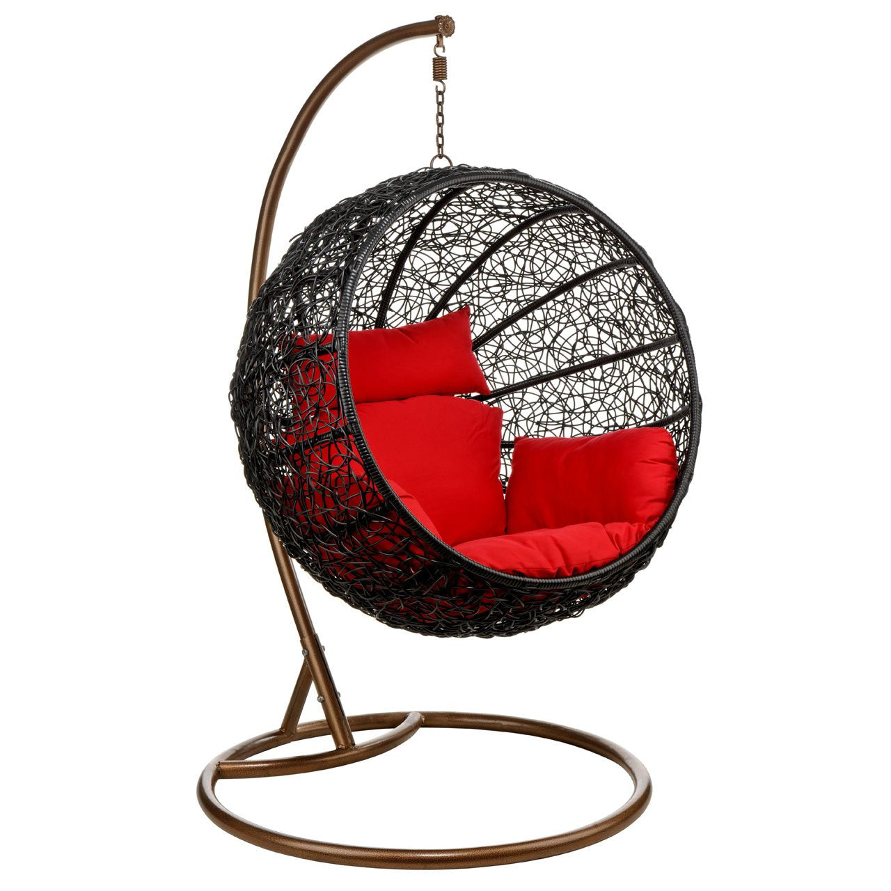 Teofila Single Seater Hanging Swing With Stand For Balcony , Garden Swing (Black)