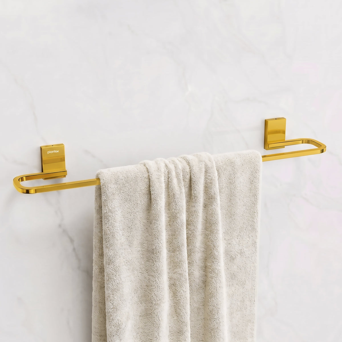 Plantex 304 Grade Stainless Steel 24 inch Single Towel Rod for Bathroom/Hand Towel Holder/Towel Hanger/Bathroom Accessories, Crystal (PVD Gold)-1
