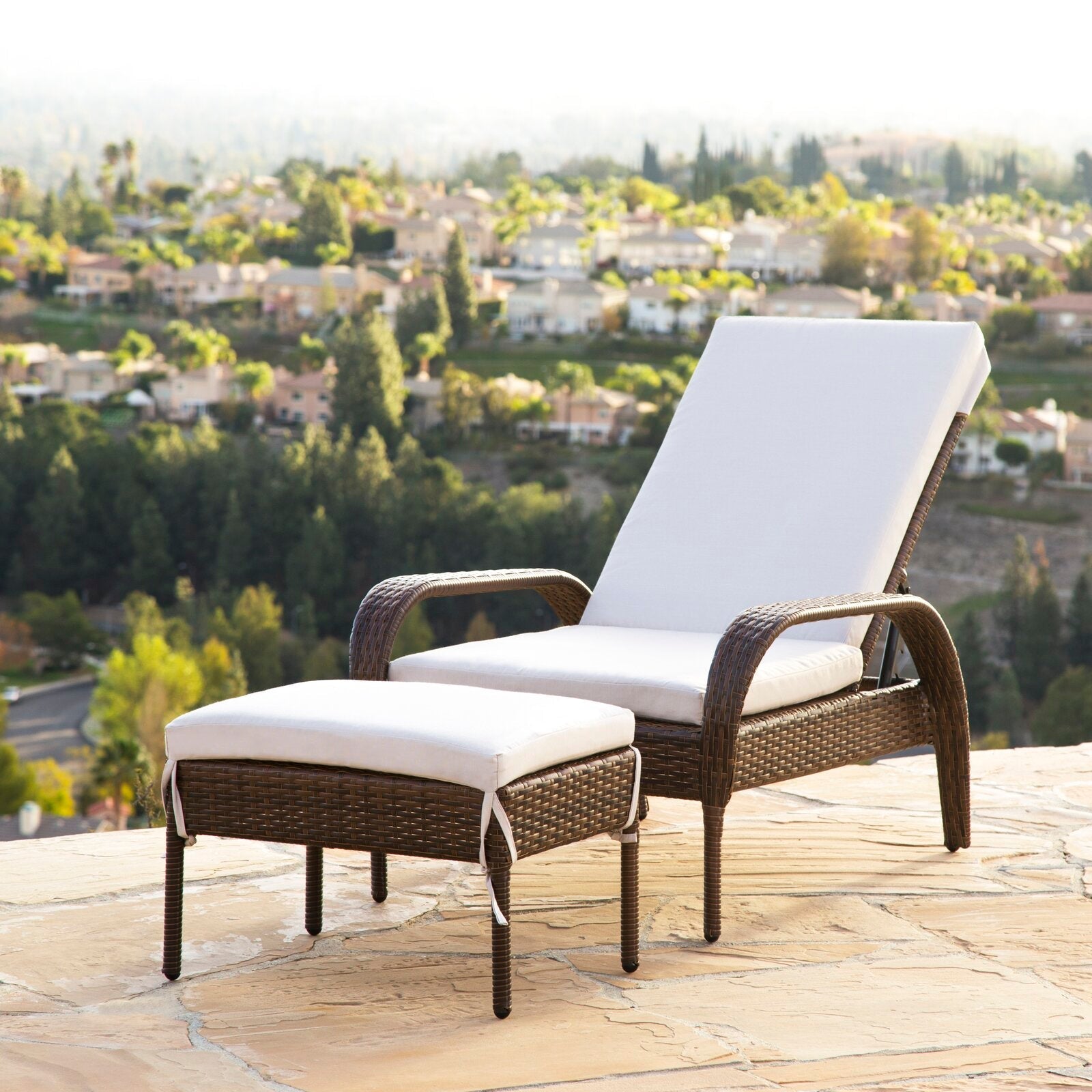 Venus Outdoor Swimming Poolside Lounger (Dark Brown)