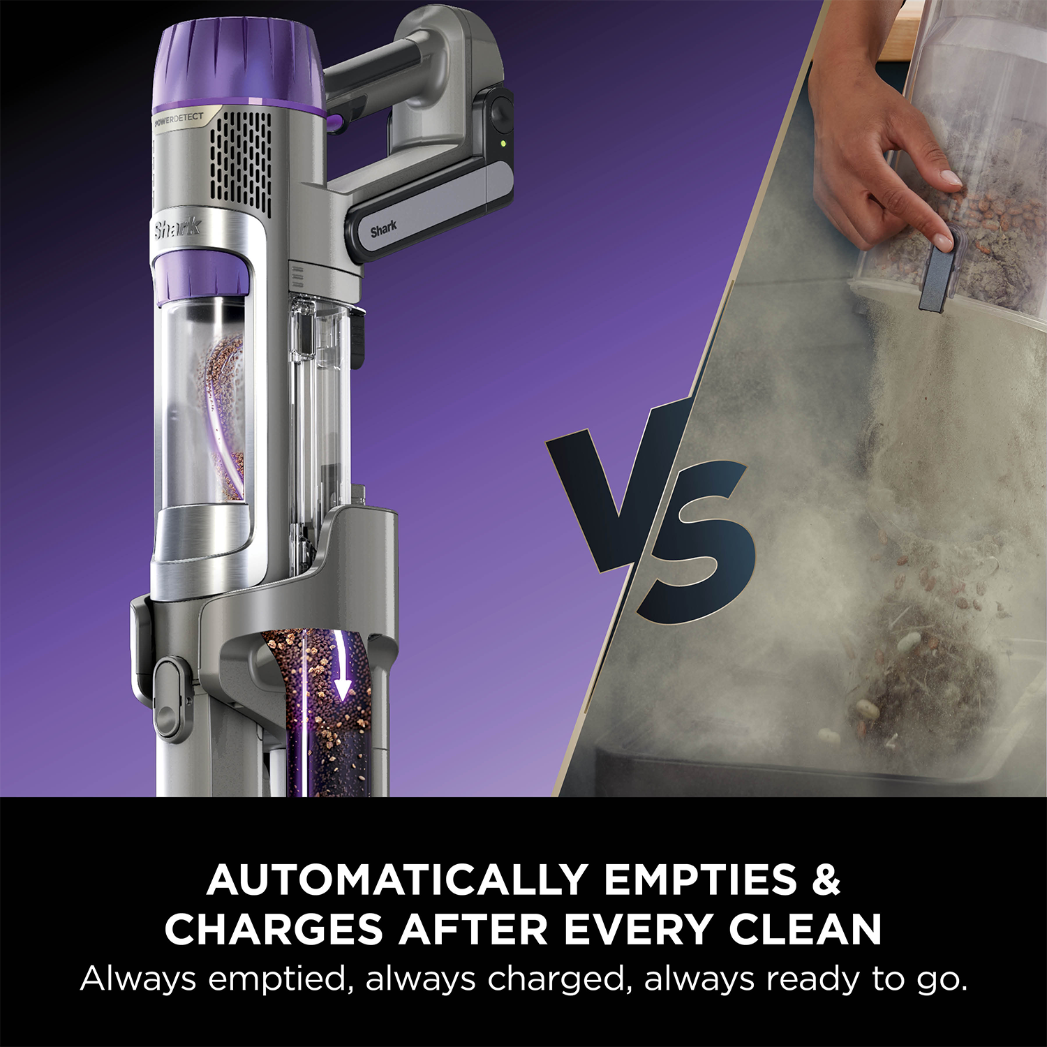 Shark PowerDetect Clean & Empty Cordless Stick Vacuum (IP3251INT) | Auto-Charging and Auto Empty Dock