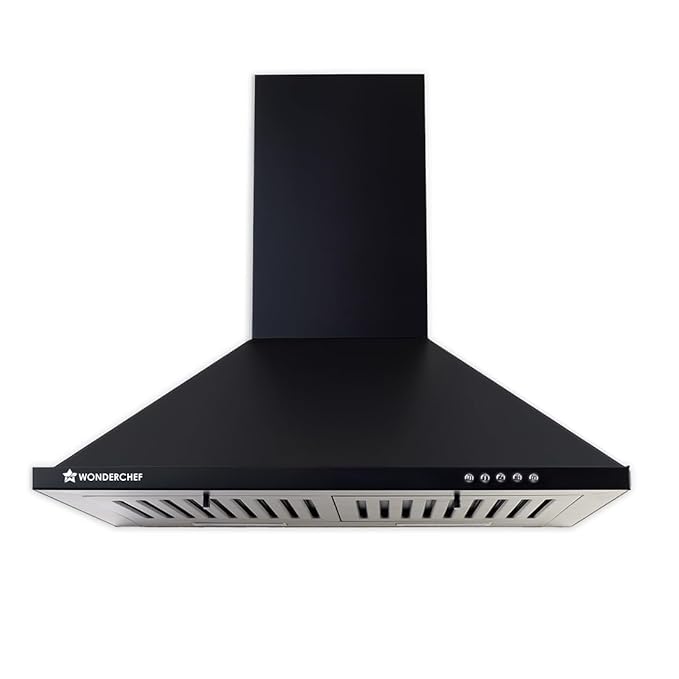 Wonderchef Power Elite Chimney | 60cm |1050 m3/hr| Baffle Filter | 3 Speed Push Button Controls | Powerful Suction | Low