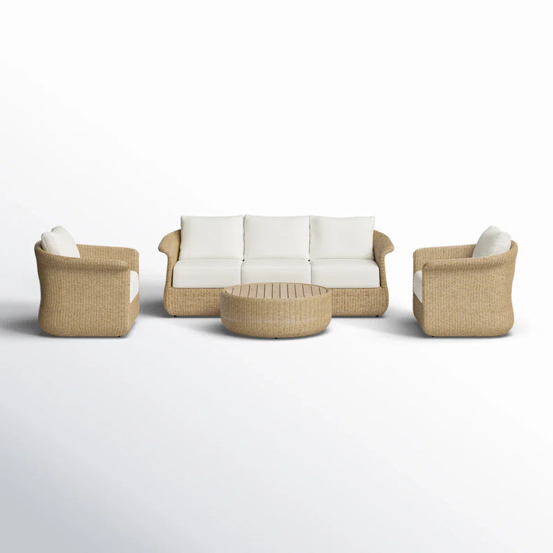 Coist Outdoor Sofa Set 3 Seater, 2 Single seater and 1 Center Table (Honey)