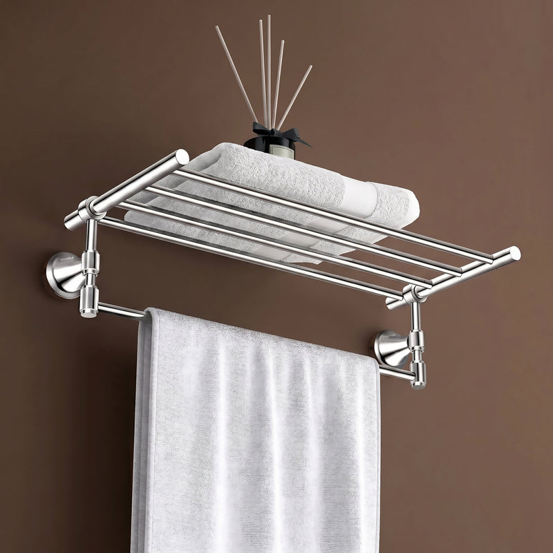 Plantex 304 Grade Stainless Steel Towel Rack for Bathroom/Towel Stand/Hanger/Bathroom Accessories - Niko (18 Inch-Chrome)-1