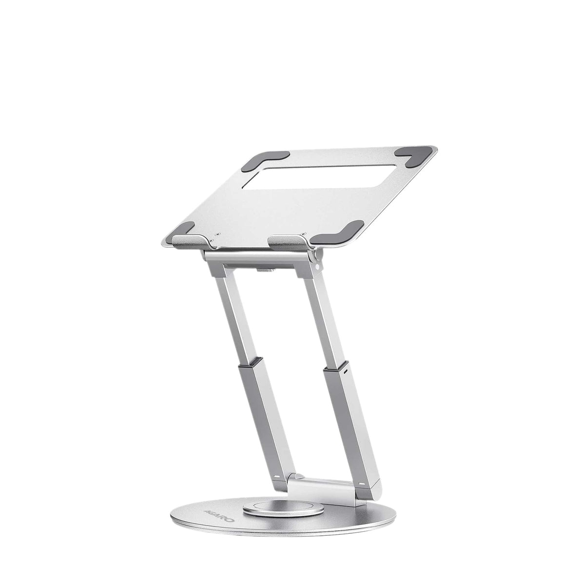 AGARO Foldable Laptop Stand Holder, 360° Rotating, Premium Metal Alloy, Ergonomic, Height Adjustable with Anti-Slip Silicone Pads, Heat Vent, Made for MacBook, HP, Dell, Lenovo, Laptops Up to 17"