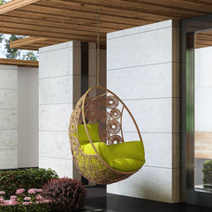 Clemente Single Seater Hanging Swing Without Stand For Balcony , Garden Swing (Honey)
