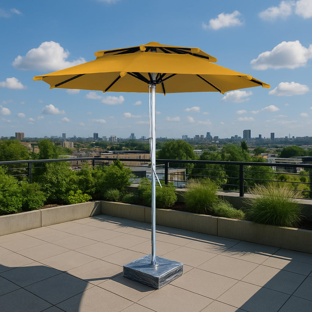 Grazia Luxury Centre Pole Garden Umbrella With Stand