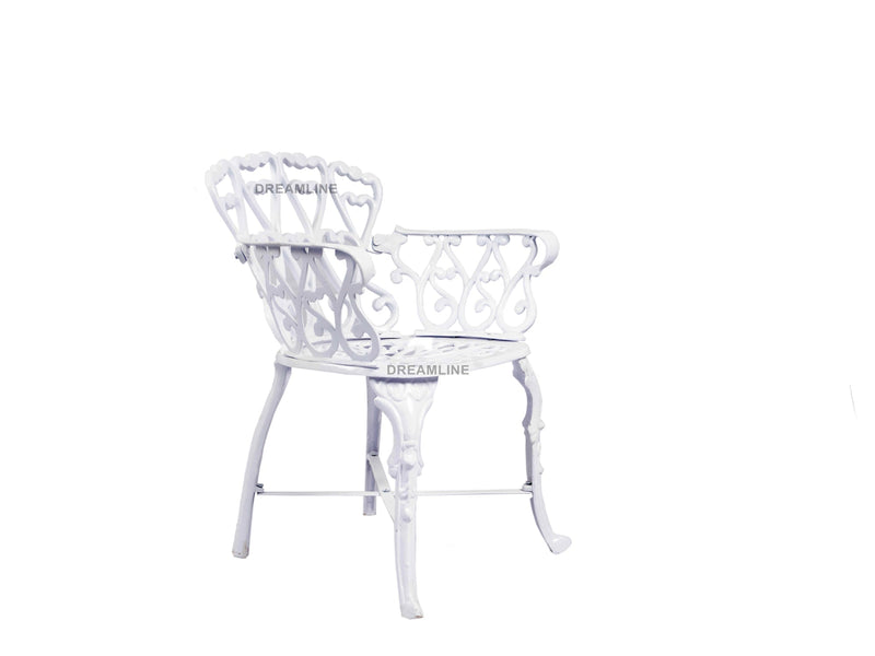 Zina Cast Aluminium Garden Patio Seating 3 Chair and 1 Table Set