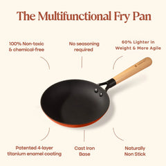 No. 8 Enamel Cast Iron Pan LITE (20cm)