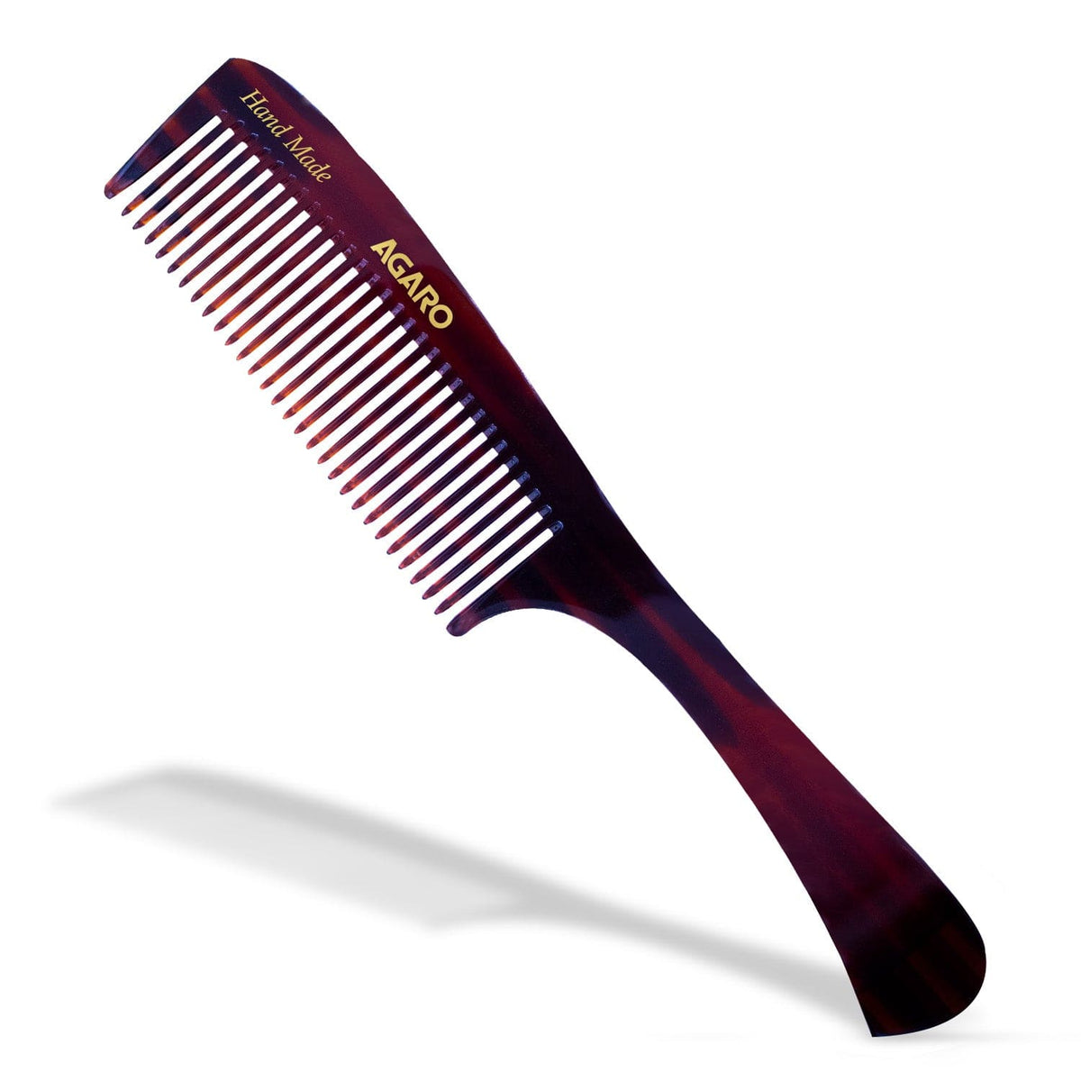 AGARO Hand Made Cellulose Acetate Comb HMC79, All Fine Tooth Dressing Comb, Smooth Rounded Teeth, Hair Styling, Hair Bru