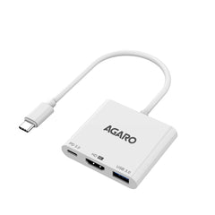 AGARO 3-in-1 USB Type-C to HDMI Multi-Port Hub, 4K HDMI Output-1