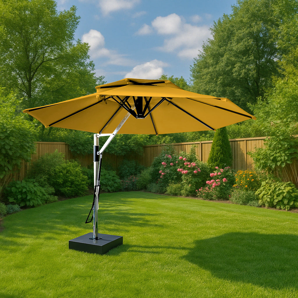 Spina Luxury Side Pole Garden Umbrella With Stand