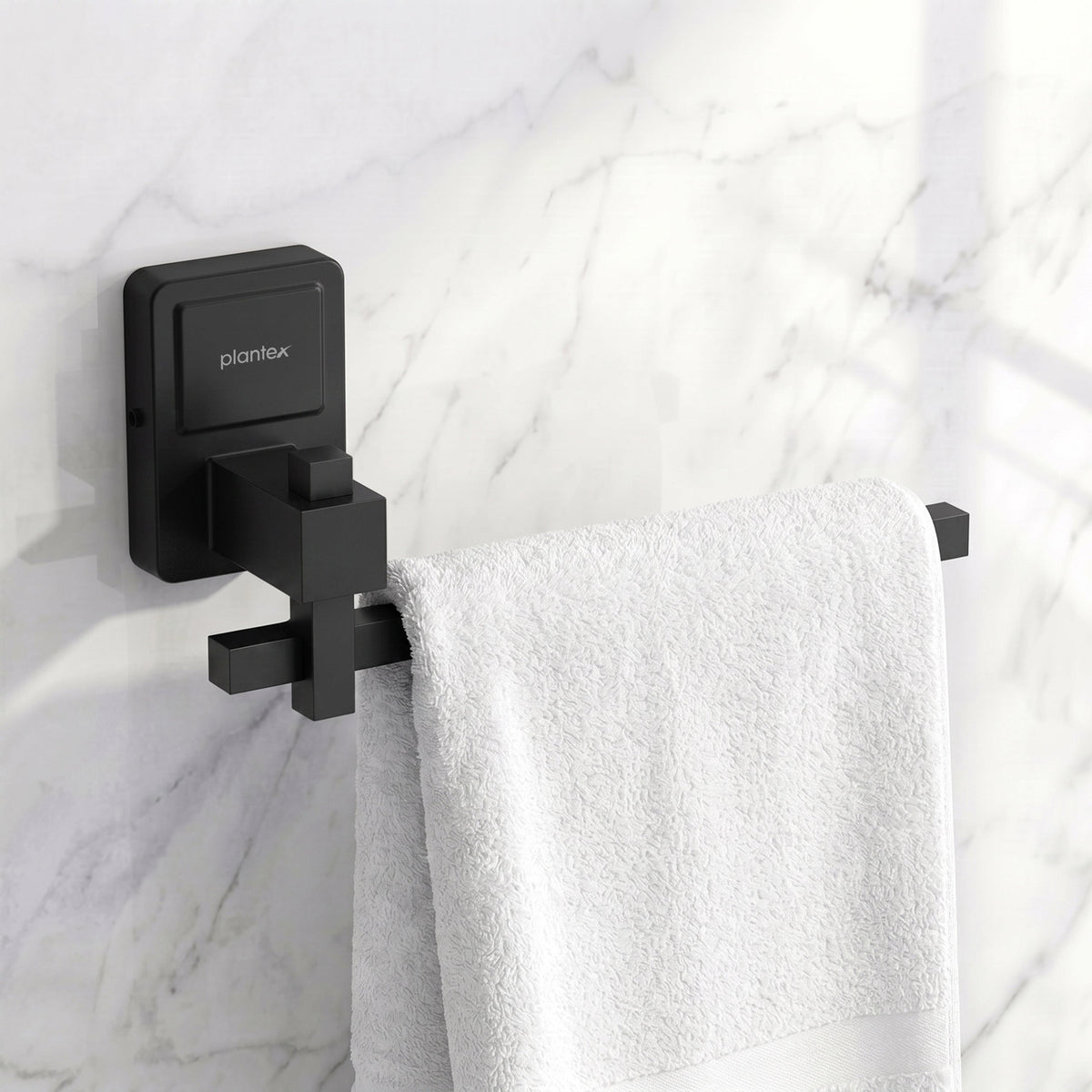 Plantex 304 Grade Stainless Steel Napkin Holder for Wash Basin/Hand Towel Holder for Bathroom/Towel Ring/Bathroom Accessories - Darcy (Black)-2
