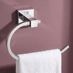 Plantex Aqua Heavy-Duty Stainless Steel Napkin Ring/Towel Ring/Napkin Holder/Towel Hanger/Bathroom Accessories (Chrome) - Pack of 1-1