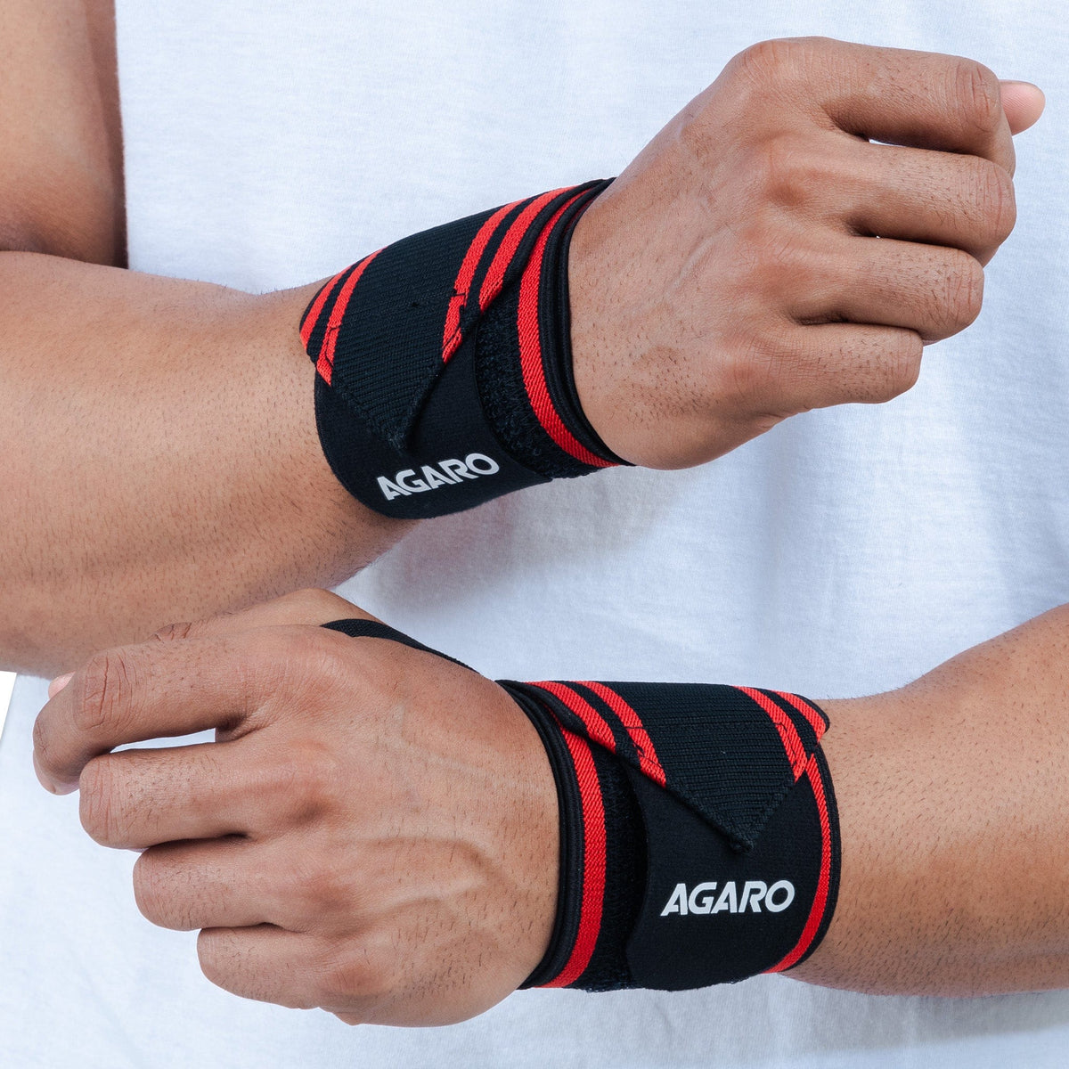 AGARO Wrist Support with Thumb Loop Straps, for Gym, Fitness & Weightlifting, Made of Velcro & Elastic Band, for Men & W