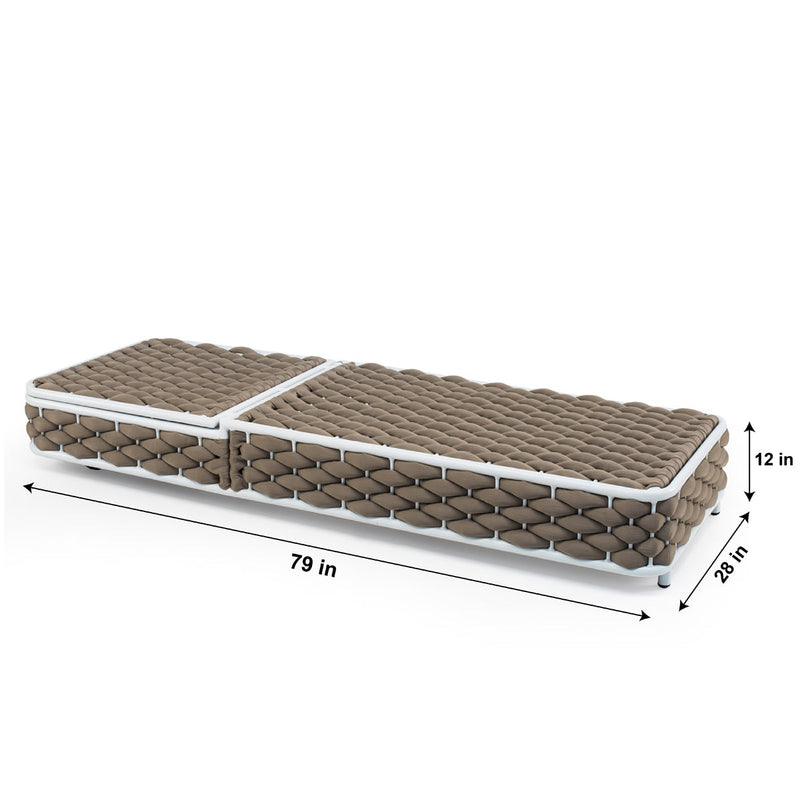 Hola Outdoor Swimming Poolside Lounger (Rope Brown)