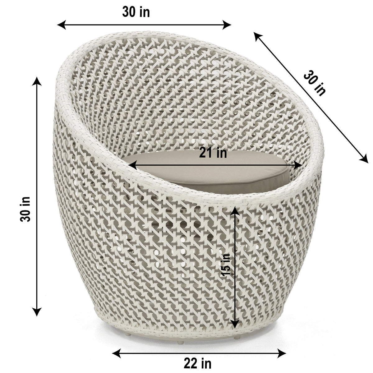 Wall Outdoor Patio Seating Set 2 Chairs and 1 Table Set (White + Silver)