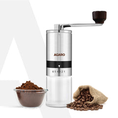 AGARO Elite Manual Coffee Grinder - Silver
