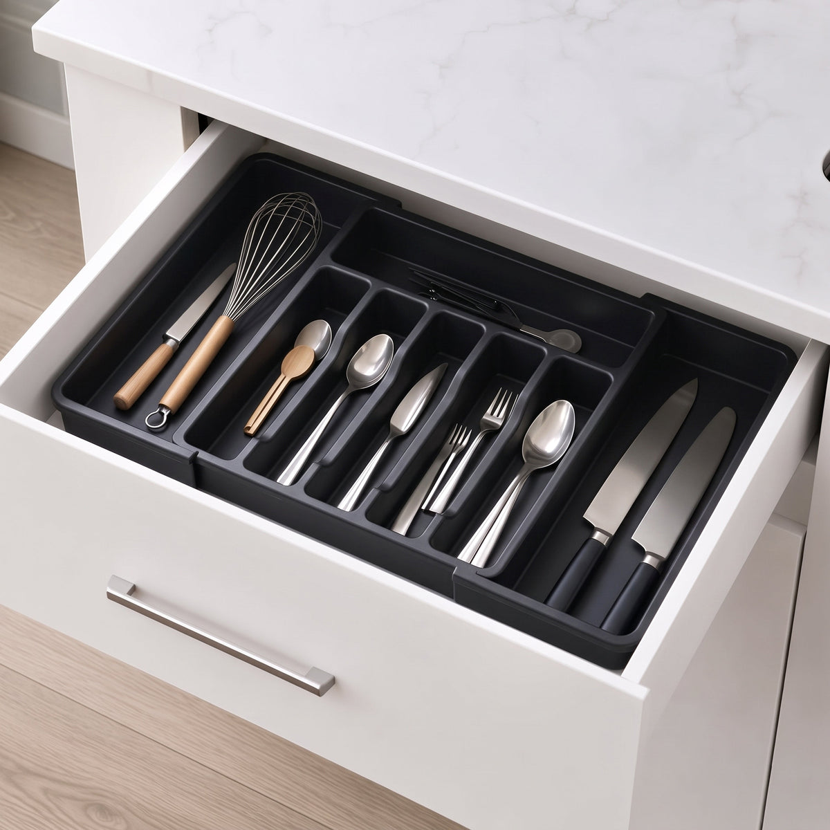 Plantex Expendable Cutlery Tray/Spoon Organiser for Kitchen Drawer-1