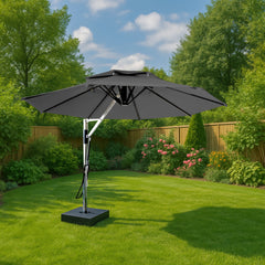 Spina Luxury Side Pole Garden Umbrella With Stand