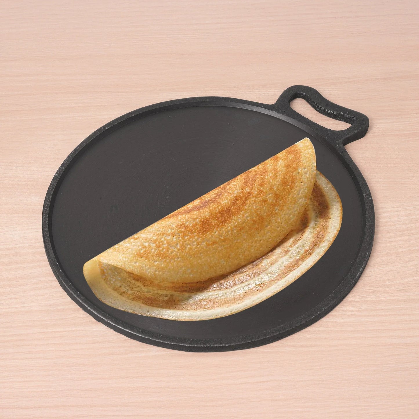 Super Smooth Cast Iron Tawa, Pre-seasoned, 100% Pure, Toxin-free, Induction, 27.9cm, 2.7 kg