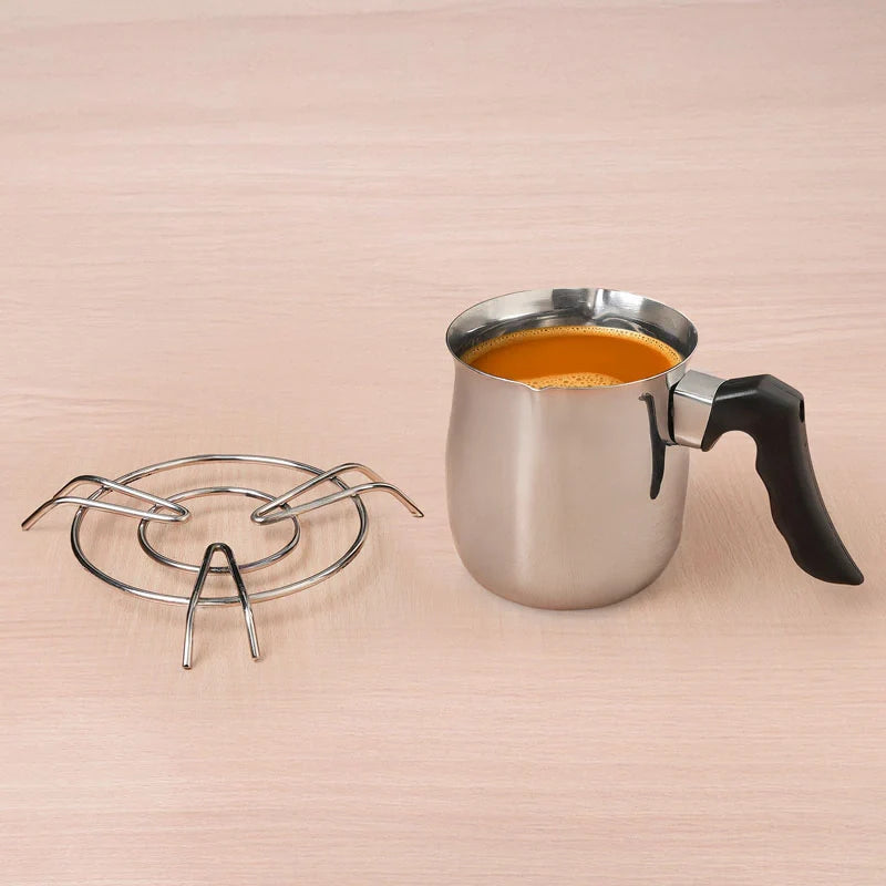 Stainless Steel Turkish Coffee Warmer - Stay-Cool Handle, Induction Friendly, 100% Food-Safe – 500ml / 900ml