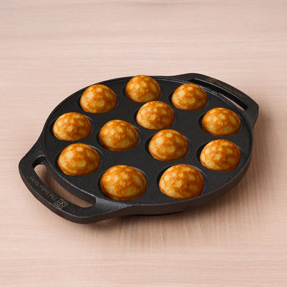 CASTrong Cast Iron Premium Paniyaram Pan, Pre-seasoned, Nonstick, 100% Pure, Toxin-free, Medium 20.8cm, 2.6kg