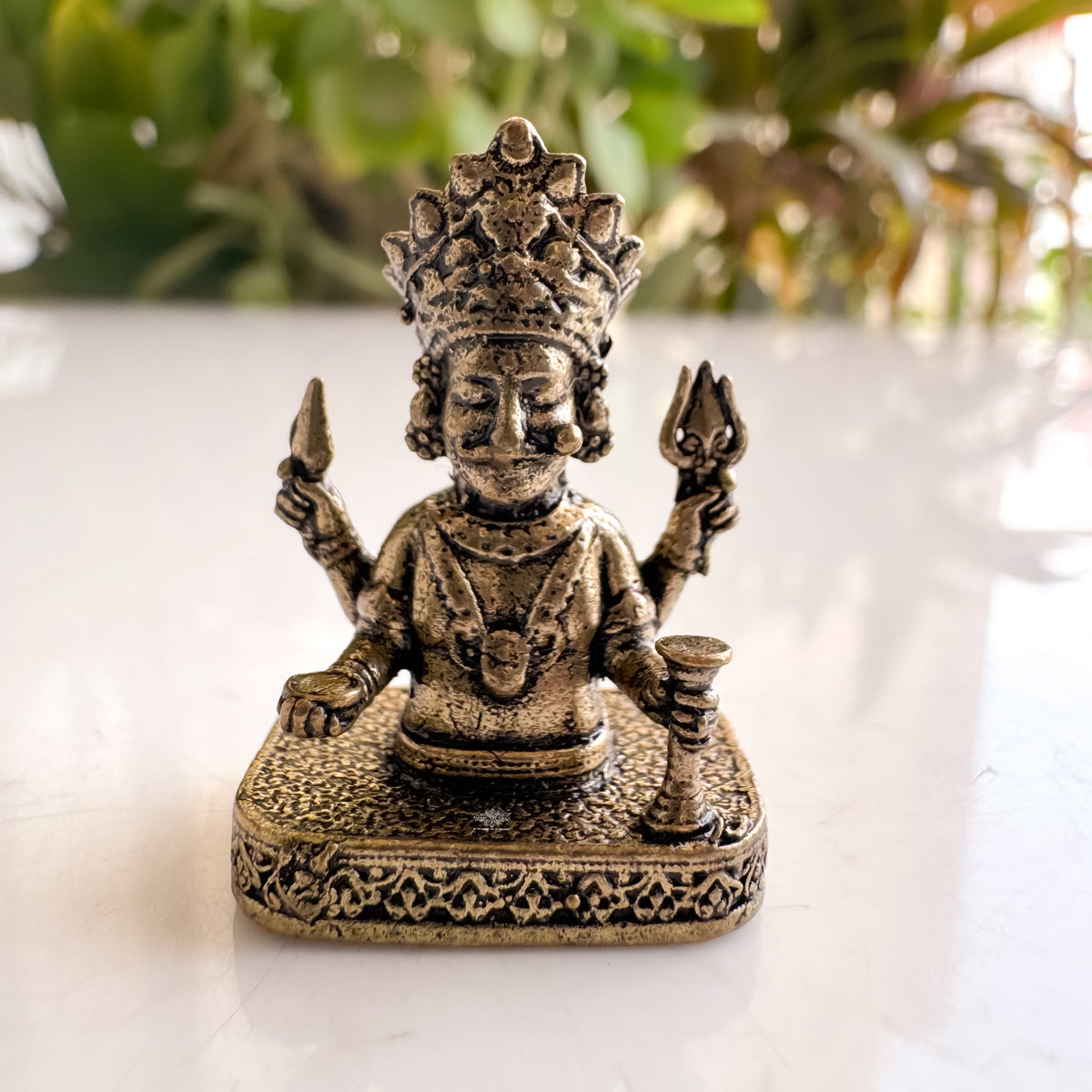 Pure Brass Miniature Brass Bhairav Ji Idol - 3.10 cm