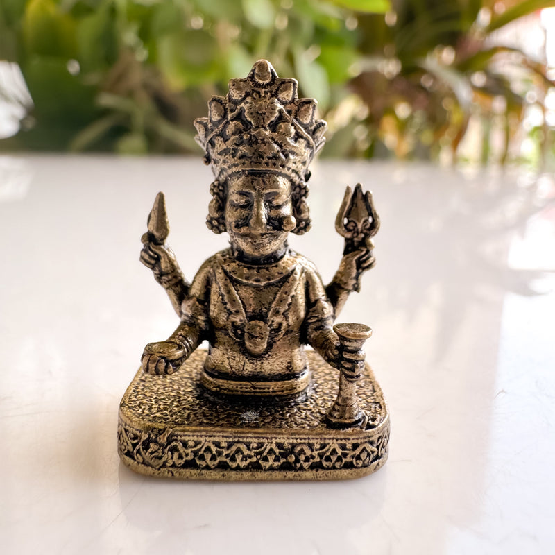 Pure Brass Miniature Brass Bhairav Ji Idol - 3.10 cm