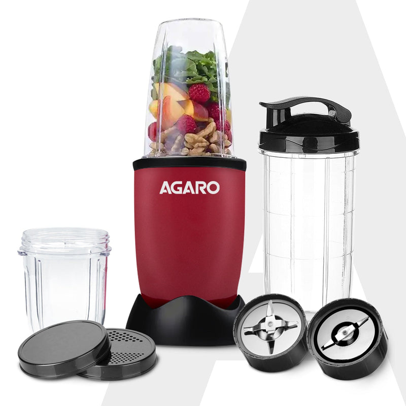 AGARO Regal Nutri Blender with 3 Jars, 400 Watts Personal Blender with 100% Copper Motor