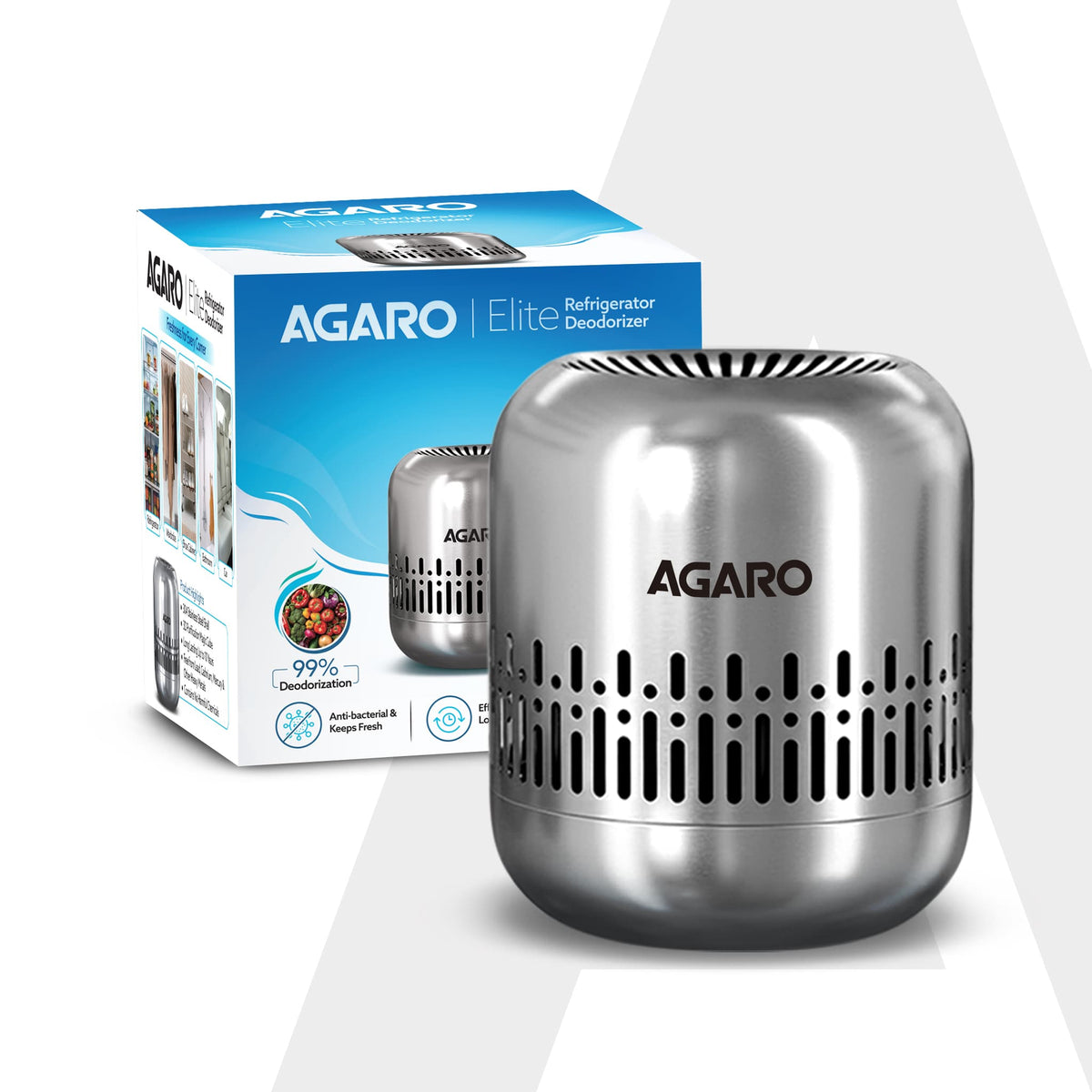AGARO Elite Refrigerator Deodorizer, Nano-Catalytic & Chemical-Free Odour Eliminator